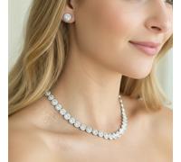 Collana Tennis Stile Angelic Bianca con Cristalli Swarovski Elements Originali