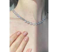 Collana Tennis Una Angel Argento con Cristalli Swarovski Elements Originali