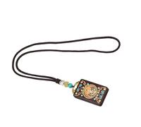 Collana tibetana con ciondolo in ebano per uso spirituale e alla moda, amuleto buddista, One Size, come descritto, come descritto