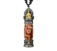 Collana tibetana per uomini, collana di perline | Ciondolo cinese femminile,Transfer perle Manjusri Collana, Buona Ciondolo cinese femminile con il mantra Amulet a sei caratteri per l'uso quotidiano