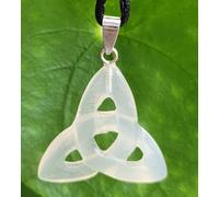 Collana Triquetra Quarzo Ciondolo Nodo Trinità Gemma Cristallo Gioielli