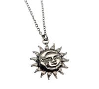 collana tutta in acciaio anallergico con ciondolo luna e sole per donna ragazza