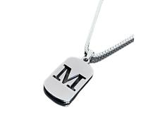 Collana unica con lettera realizzata in acciaio al titanio, misura regolabile tra 41 cm e 50 cm, ciondoli personalizzati che ti aiutano a raccontare la tua storia (lettera H)