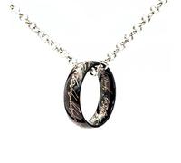 Collana Unico Anello del Potere Elfico Ispirato Saga Signore degli Anelli Gadget Accessori Hobbit Color Nero Idea Regalo Bambina Magia Fantasy Cosplay
