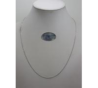 COLLANA UNISEX A MAGLIA BRILLANTATA ORO BIANCO 18KT 1,9 GRAMMI (7141) 50cm