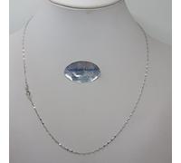 COLLANA UNISEX A MAGLIA MARINA IN ORO BIANCO 18KT 1,1 GRAMMI (7347) 45 cm