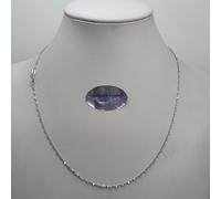 COLLANA UNISEX A MAGLIA MARINA IN ORO BIANCO 18KT 1,90 GRAMMI (7346) 45 cm