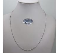 COLLANA UNISEX A MAGLIA MARINA IN ORO BIANCO 18KT 2,15 GRAMMI (7345) 50 cm