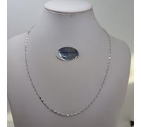 COLLANA UNISEX A MAGLIA SPECCHIETTO IN ORO BIANCO 18KT 1,2 GRAMMI (5000) 50 cm