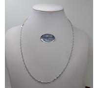 COLLANA UNISEX A MAGLIA SPECCHIETTO IN ORO BIANCO 18KT 1,6 GRAMMI (7539) 50cm