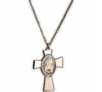 Collana Unisex Amen CROCE GESU MADRE PERLA