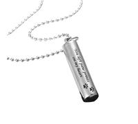 Collana Unisex Collana a Ciondolo memoriale Collana urna per Cenere, cremazione di Gioielli ricordo, Ciondolo per Zampa per Cani, Stampe di Zampa Sinistra sul Mio Cuore, Regali di Compleanno attuali