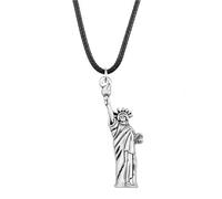 Collana Unisex Pendente retrò Vintage Unisex Hip Hop Punk Statue di libertà Pendente Hip Hop Punk Black Adorabile Catena di Corda da Catena di Compleanno Regali