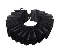 Collana unisex rinascimentale con collo increspato clown, collare staccabile, scollo retrò, accessorio per costume elisabettiano, accessorio per Halloween, carnevale, cosplay teatro, Nero , Taglia