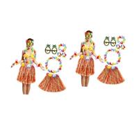 Collana Uomo, 5 Set Vestito Hawaiano Hula Abiti Hawaiani Per Le Donne Costumi Hawaiani Abiti Hawaiani Per Le Ragazze Costume Hawaiano Per Le Donne Gonna Di Erba Ragazze