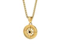 Collana uomo ciondolo bussola uomo stella polare centrale collana geometrico impermeabile