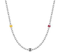 Collana Uomo Donna As Roma in Acciaio Inossidabile - Prodotto Ufficiale Calcio - Gioiello con Logo - Idea Regalo Elegante per Tifosi Giallorossi - Ragazzo e Ragazza (Chain Logo Necklace Gold Red)
