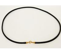 COLLANA UOMO DONNA CAUCCIU NATURALE CHIUSURA ORO GIALLO 750 18KT LUNGA 51 CM