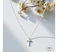 COLLANA UOMO DONNA CON CROCE ARGENTO 925 RODIATO REGALO RAGAZZO RAGAZZA