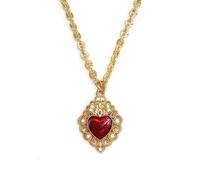 Collana Uomo Donna Gioielli Ciondolo Pendente Necklace Collana Con Ciondoli A Cuore Carino Per Donna Collane D'Amore Rosse Catene Lunghe Collana Di Qualità Eccellente Regali 6