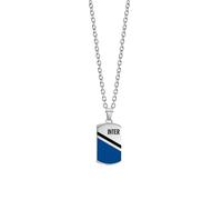 Collana Uomo Donna Inter in Acciaio Inossidabile - Prodotto Ufficiale Calcio - Gioiello con Logo - Idea Regalo Elegante per Tifosi Neroazzurri - Ragazzo e Ragazza (Shield Pendant Inter Classic)