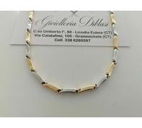 COLLANA Uomo Donna ORO 18 Carati 750% COLLIER A CATENA Giallo Bianco Girocollo