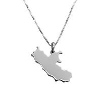 Collana Uomo Donna Regione Lazio In Argento 925 Incisione Personalizzata Regalo