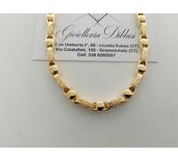 COLLANA Uomo Donna Unisex ORO GIALLO 18 Kt 750% Collier Maglia CATENA Girocollo