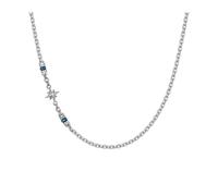 Collana uomo in acciaio con rosa dei venti ed elementi in IP blu CL375