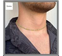 Collana Uomo in Argento 925 con Peridoto Verde 3mm. Girocollo Lunghezza 42 cm