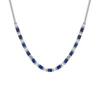 Collana Uomo Luca Barra CL339 In Acciaio Con Pietre Lapis E Bianche