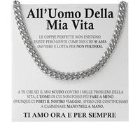 Collana Uomo Marito Fidanzato Ragazzo sei speciale Ti amo tanto - Idee Regali per lui per Natale anniversario - Cofanetto con DEDICA incluso (Argento - Uomo 2, Acciaio Inox Lucidato)