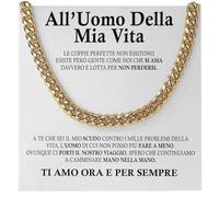 Collana Uomo Marito Fidanzato Ragazzo sei speciale Ti amo tanto - Idee Regali per lui per Natale anniversario - Cofanetto con DEDICA incluso (Oro - Uomo 2, Acciaio Inox Lucidato)