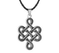 collana uomo nodo strega talismano nodo celtico dell'eternità collana nodo dell'eternità celtica ciondolo in nodo irlandese d'argento collana nodo infinito celtico per donne gioielli maschili