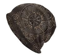 Collana Uomo, Uomo Donna Cappello Berretto Stampato in 3D Viking - Mitologia Nordica Graffiti Copricapo Elastico Skullies Cappuccio Berretto - Cappello da Trekking Leggero per Adulti all'Aperto
