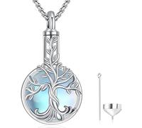 Collana Urna Albero della Vita, Ciondolo Ceneri Donna in Argento Sterling 925 con Collana Cremazione, Gioielli commemorativi di animali umani