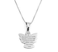 Collana Veneziana cm 50 con Ciondolo Angelo con Incisione Preghiera Angelo di Dio in Argento 925 Argento