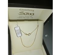 Collana veneziana lunga 60 cm in oro giallo 750 18 kt grammi 2.1 nuova