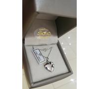Collana veneziana SPESSA e cuore grande bombato in oro giallo 750 18kt