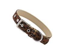 Collana versatile con fibbie con stampa leopardata, leggera in ecopelle, lunghezza regolabile, per abbigliamento casual o da festa, collana in pelle artificiale, Misura unica, come descritto, come