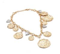 Collana vintage con ciondolo a forma di cuore inciso, accessorio alla moda portatile per donne e signore collane alla moda, Misura unica, come descritto, come descritto