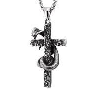 Collana Vintage Cross Whith Snake