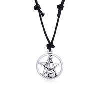 Collana vintage per il coniglio e corda per il coniglio Pentagramma Gioielli di moda Festa del papà maschile fortunata