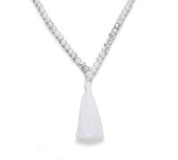 Collana Yoga Gioielli Collana lunga nappa con perline Jasper con 108 perline Mala per donne o uomini (Howlite bianca (White Howlite))
