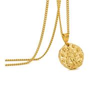 Collana Zodiaco Costellazione Regalo per Amici Famiglia Oroscopo Astrologia Collana in Acciaio Inossidabile Collana con Ciondolo in Rilievo per Uomo Donna Oro, Acquario