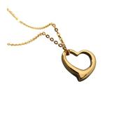 Collane a cuore vuoto per donna Catena placcata in argento dorato Collane a forma di cuore a forma di cuore Collana con ciondolo a cuore Regalo di nozzeTrattamento seducente