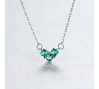 Collane a Sospensione di Ruby And Emerald Heart per Le Donne Gioielli di Fidanzamento del Matrimonio