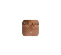 Collane a strati per le donne, alla moda tripla collana in oro 14 carati placcata oro collana a strati pila delicata non ossidante oro impermeabile set di collane semplici gioielli accessori moda