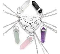 Collane Bff per 2, Collana Amicizia per 2 Regalo Migliore Amica Ciondolo di Cristallo Del Cuore Abbinato Collane Migliori Amiche per 2 per le Donne di Laurea Compleanno Regali di Natale (5)