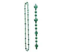 Collane con perline di cactus | Verde | 6 pezzi.